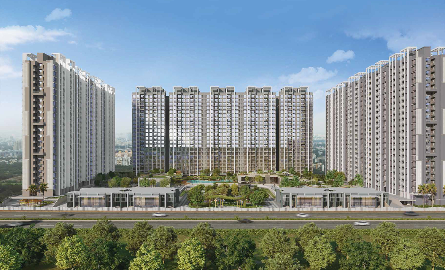 An illustration of the Dosti Greenscapes community