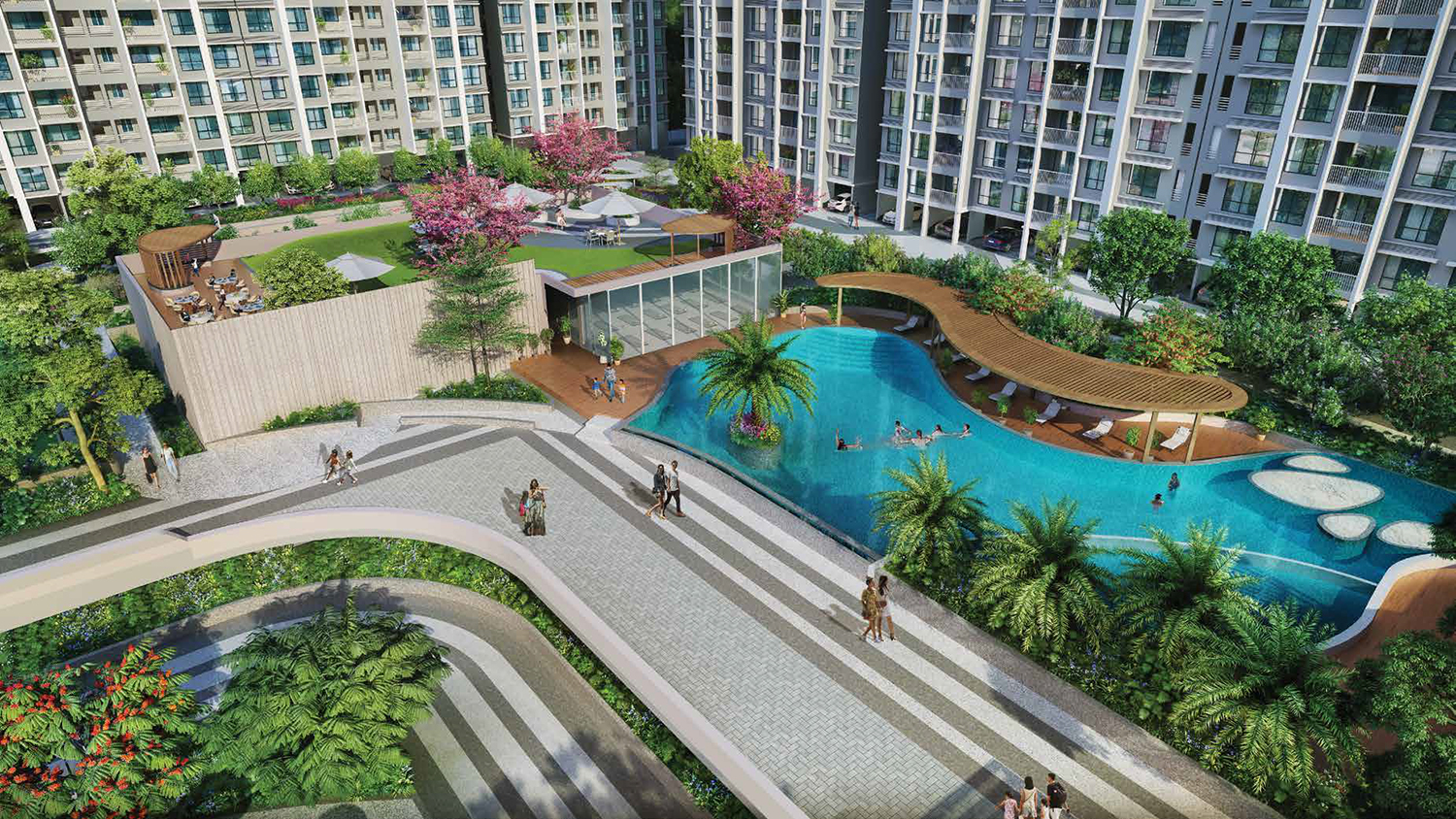 Artist's impression of amenities at Dosti Greenscapes Pune
