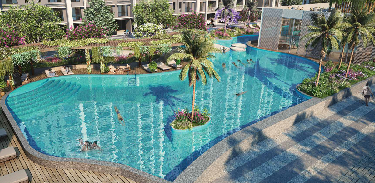 An artistic impression of the lifestyle at Dosti Greenscapes